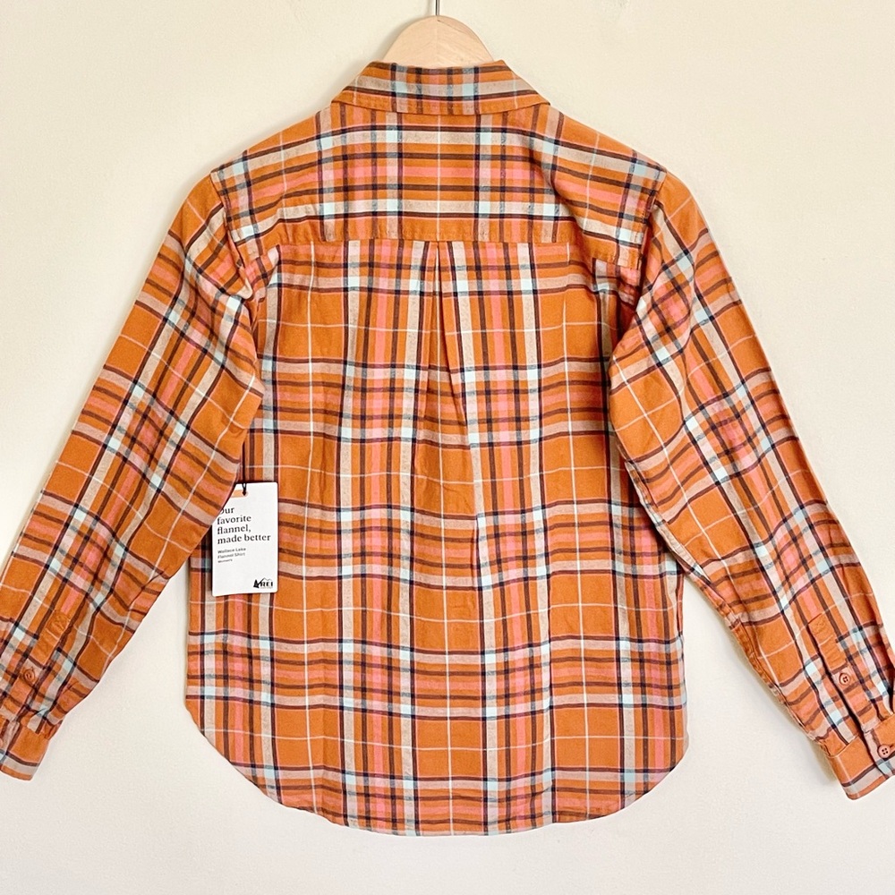 NEW REI Heritage Wallace Lake Flannel Shirt Sunset Spice Women’s size XS - Picture 9 of 11